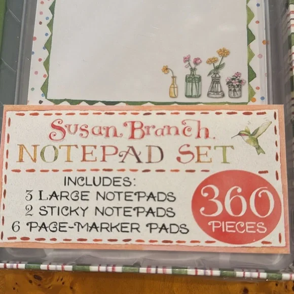 Susan Branch Notepad Set with Floral Designs - Picture 2 of 3